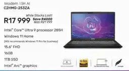 Computer Mania MSI Modern 15H AI offer