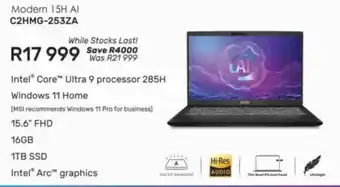 Computer Mania MSI Modern 15H AI offer