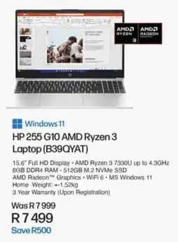 Computer Mania HP 255 G10 AMD Ryzen 3 Laptop offer