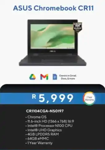 Computer Mania ASUS Chromebook CR11 offer