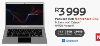 Computer Mania Packard Bell Montenero-C82 14.1 Inch Intel Celeron N4020 Notebook offer