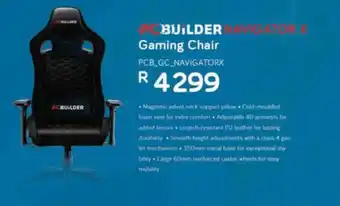 Computer Mania PC BUILDER Navigator X Gaming Chair offer
