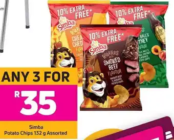 Game Simba Potato Chips 132g Assorted offer