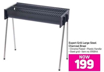 Game Expert Grill Large Steel Charcoal Braai offer