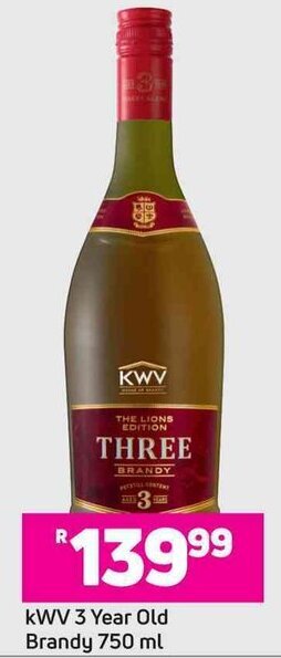 Game KWV 3 Year Old Brandy 750ml offer