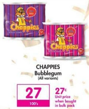 Chappies Bubblegum 100's