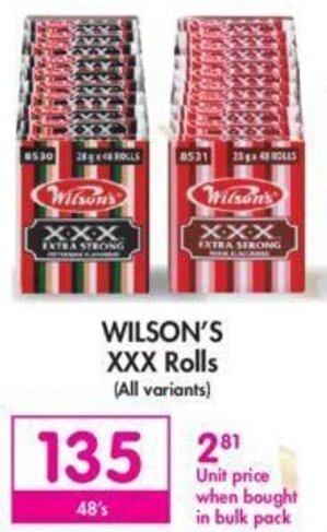 Makro Wilson's XXX Rolls 48's offer