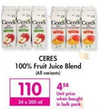 Makro Ceres 100% Fruit Juice Blend 24 x 200ml offer