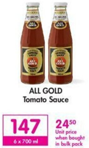 Makro All Gold Tomato Sauce 6 x 700ml offer