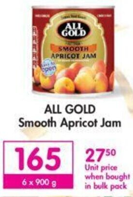 Makro All Gold Smooth Apricot Jam 6 x 900g offer