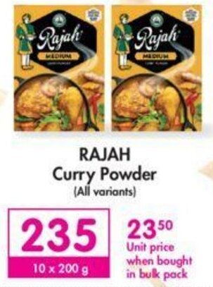 Makro Rajah Curry Powder 10 x 200g offer