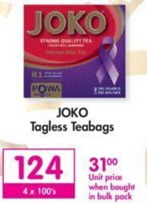 Makro Joko Tagless Teabags 4 x 100's offer