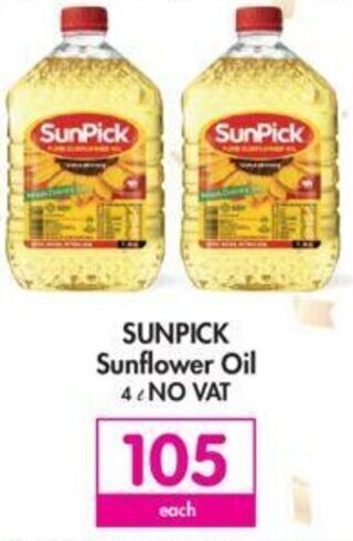 Makro Sunpick Sunflower Oil 4L offer