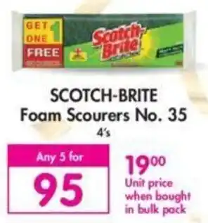 Makro Scotch-Brite Foam Scourers No. 35 4's offer