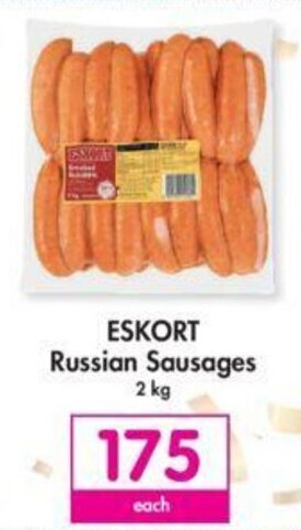 Makro Eskort Russian Sausages 2kg offer