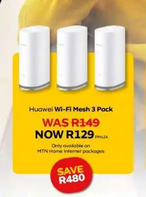 MTN Huawei Wi-Fi Mesh 3 Pack offer