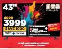 HiFi Corp 43-inch QLED Google TV offer