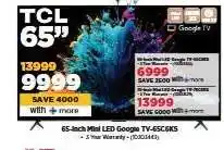 HiFi Corp 65-inch Mini LED Google TV-65C6KS offer