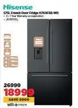 HiFi Corp Hisense 575L French Door Fridge H760FSB-WD offer
