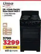 HiFi Corp Univa 58L 4 Plate Electric Stove Black U405-I offer