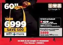 HiFi Corp 60-inch QLED Google TV-60Q60B01 offer