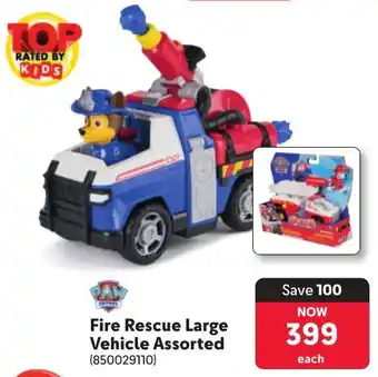 Makro Paw Patrol Fire Rescue Large Vehicle Assorted offer