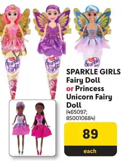 Makro Sparkle Girls Fairy Doll or Princess Unicorn Fairy Doll offer