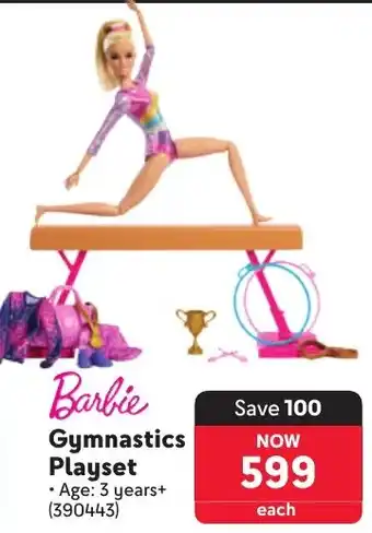 Makro Barbie Gymnastics Playset offer