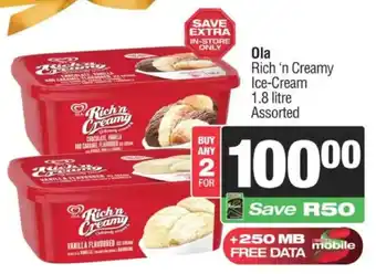 SuperSpar Ola Rich 'n Creamy Ice-Cream Assorted offer
