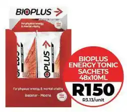 1UP Bioplus energy tonic sachets offer
