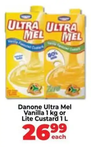 Danone Ultra Mel Vanilla or Lite Custard