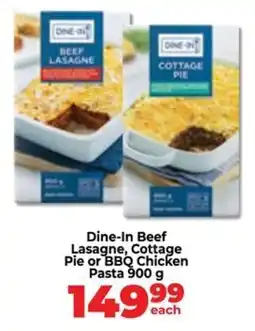 Food Lover's Market Dine-In Beef Lasagne, Cottage Pie or BBQ Chicken Pasta offer