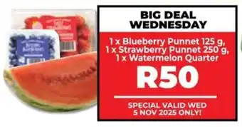 Food Lover's Market Blueberry Punnet, Strawberry Punnet, Watermelon Quarter offer