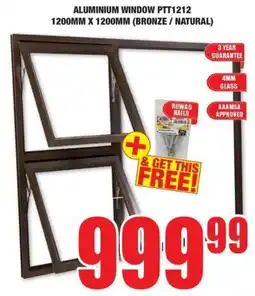 Boxer Build Aluminium window ptt1212 offer