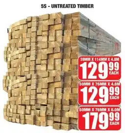 Boxer Build 5s untreated timber offer