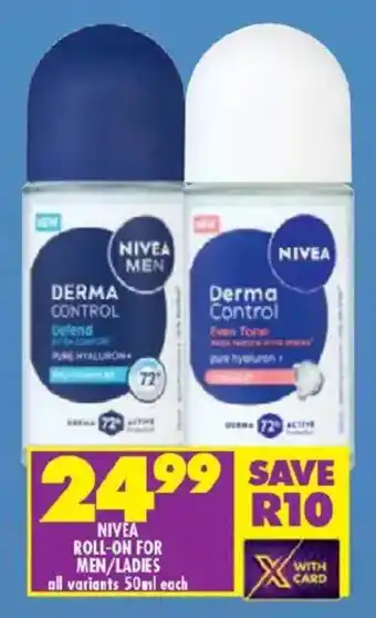 Nivea roll-on for men/ ladies