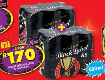 Carling black label beer cans