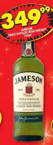 Shoprite Liquor Jameson triple distilled irish whiskey offer