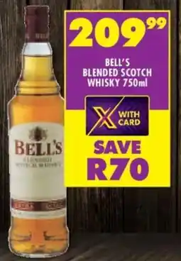 Shoprite Liquor Bell's blended scotch whisky offer
