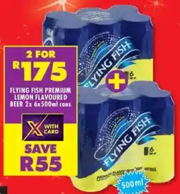 Shoprite Liquor Flying fish premium lemon flavoured beer cans offer