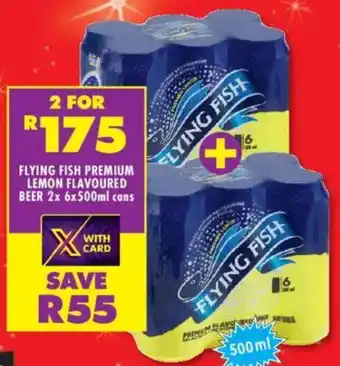 Shoprite Liquor Flying fish premium lemon flavoured beer cans offer