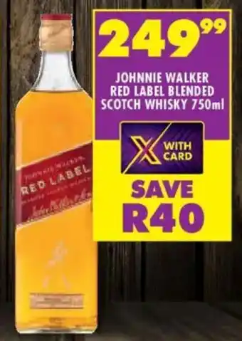 Shoprite Liquor Johnnie walker red label blended scotch whisky offer