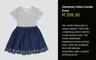 Woolworths Chambray Cotton Combo Dress offer