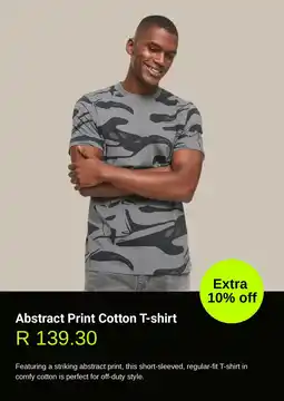 Woolworths Abstract Print Cotton T-shirt offer