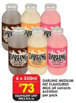 Shoprite Darling medium fat flavoured milk offer