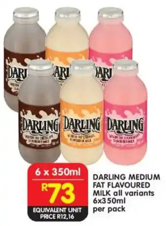 Shoprite Darling medium fat flavoured milk offer