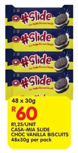 Shoprite Casa-mia slide choc vanilla biscuits offer