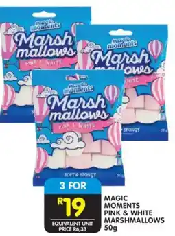 Shoprite Magic moments pink & white marshmallows offer