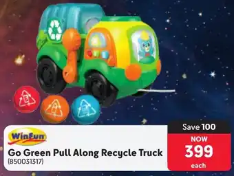 Makro Win Fun Go Green Pull Along Recycle Truck offer