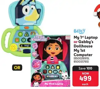 Makro Bluey My 1st Laptop or Gabby's Dollhouse My 1st Computer offer